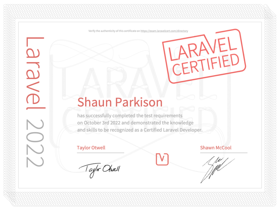 Laravel Certifification